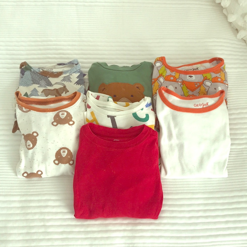 7 pairs of 5T long sleeve long pants boys PJs